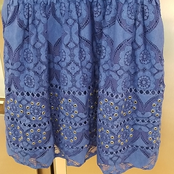 💕GREYLIN💕 Yunis Grommet Lace Fit-And-Flare Dress Medium M NWT - Picture 10 of 16